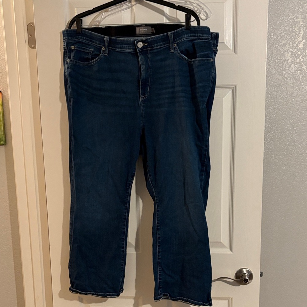 Torrid Women's Feel the Fit Denim Stretch Flare Jeans LIGHTLY WORN